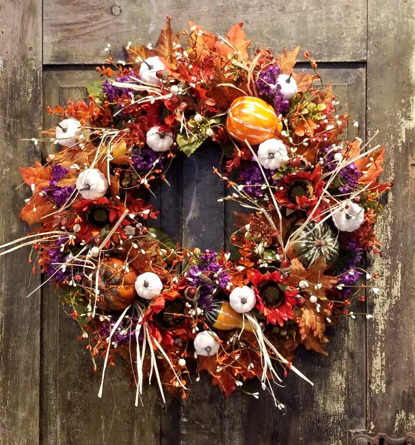 Fall Touch Of Purple Statice Wreath Inspired Designs By Keith Phelps