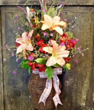 Urn Basket Wall/Door Art