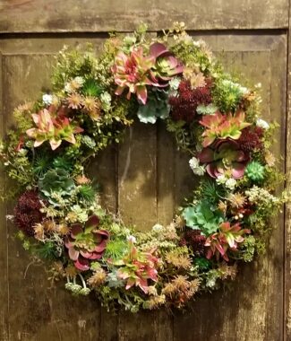 Succulent and Sedum Wreath