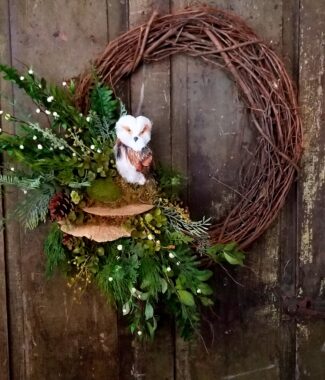 Owl Grapevine Wreath